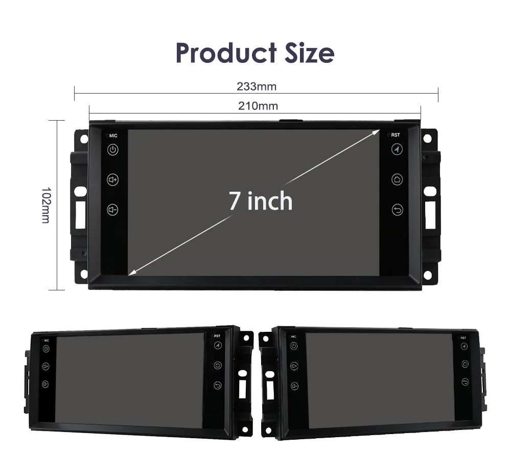 7 "2DIN Carplay Android Auto Auto radio Für Jeep Grand Cherokee Kommandant Wrangler Dodge Patriot Chrysler Journey GPS multimedia – Detail 39