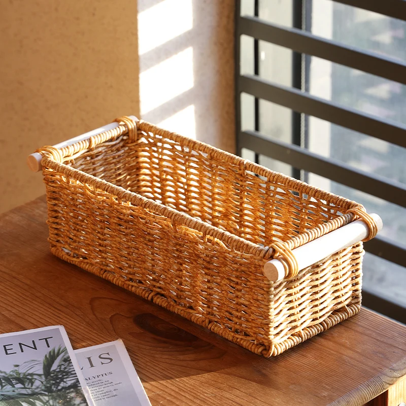 

Desktop storage box Bedroom bathroom skincare products organizer basket Kitchen kitchenware condiment storage and organizer