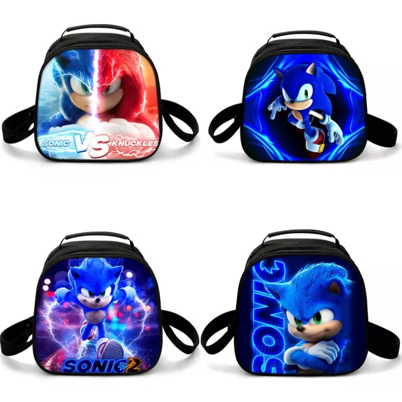 Sonic The Hedgehog Lunch Bag Student Picnic Pack Oxford Cloth Cartoon  Knuckles Miles Prower Tails Printed Portable Lunch Box - AliExpress