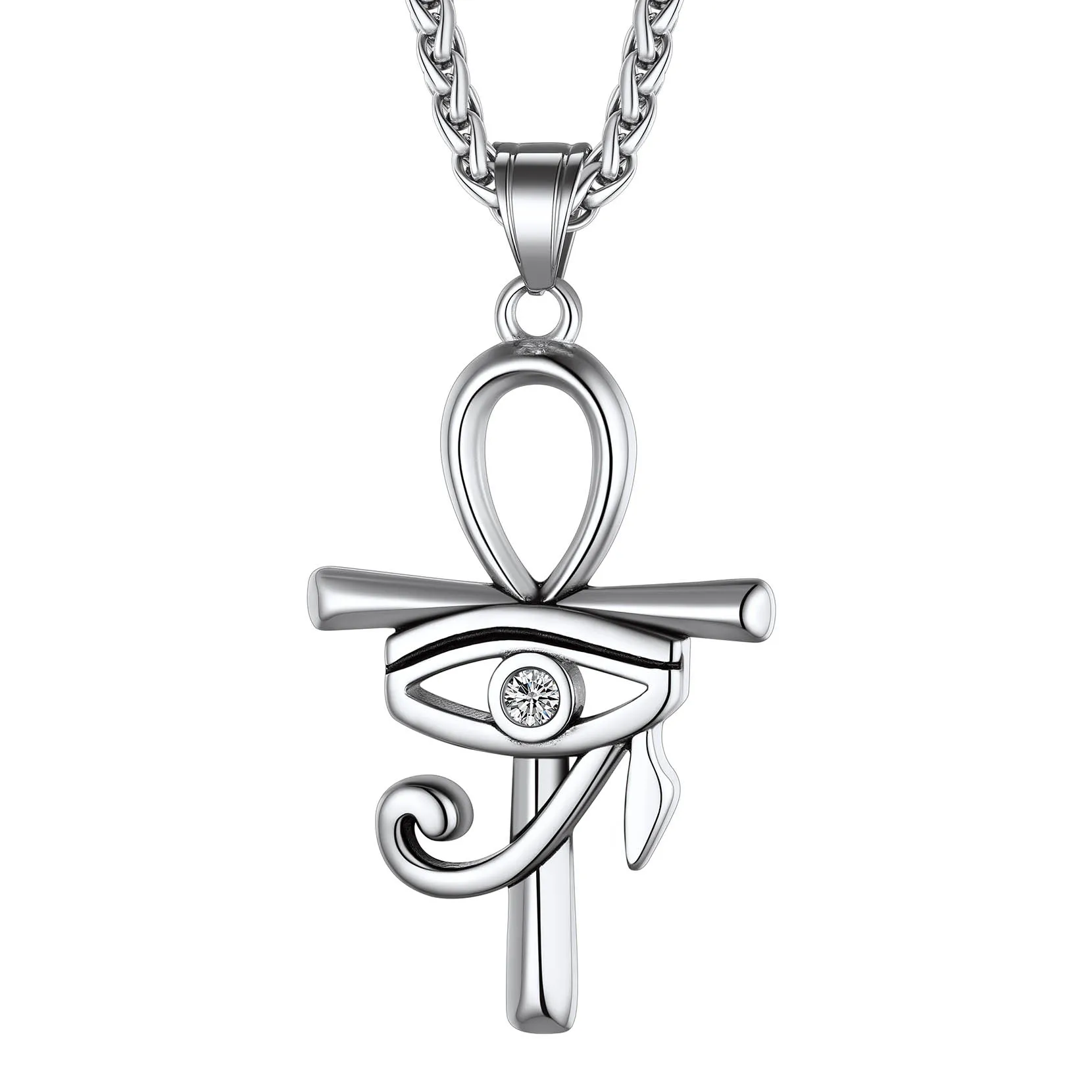 316L Stainless Steel Ankh Cross Pendant – Gold Ion Plated, 52mm, Unisex, Nickel-Free
