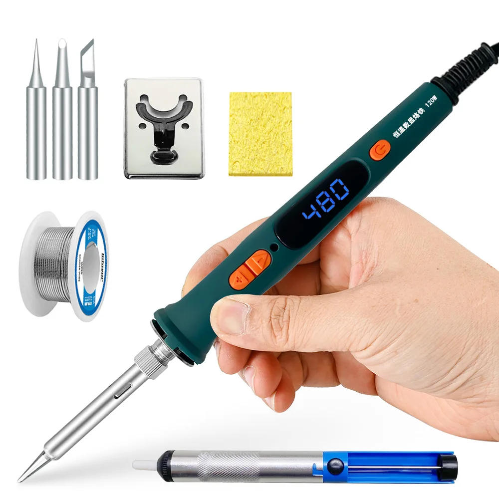 

120W digital soldering iron Repair Soldering Tool Set Electric Soldering Iron Dual Calibration Temperature 200-600C 907S