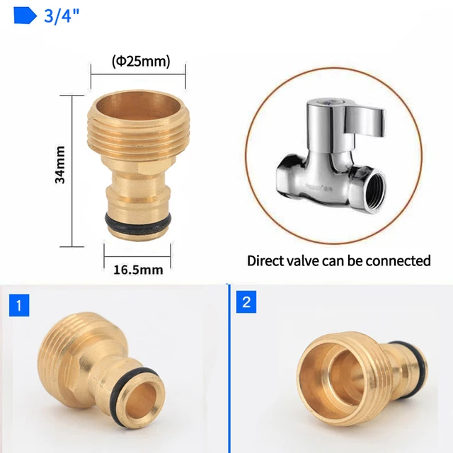 Fiatal Tap Csapja Gyors Csatlakozó Sárgaréz 1/2 "3/4" 1 "Férfi Női Réztömlő Adapter Kertcsövek Javító Öntözési Pisztoly Rendszer - Image 3
