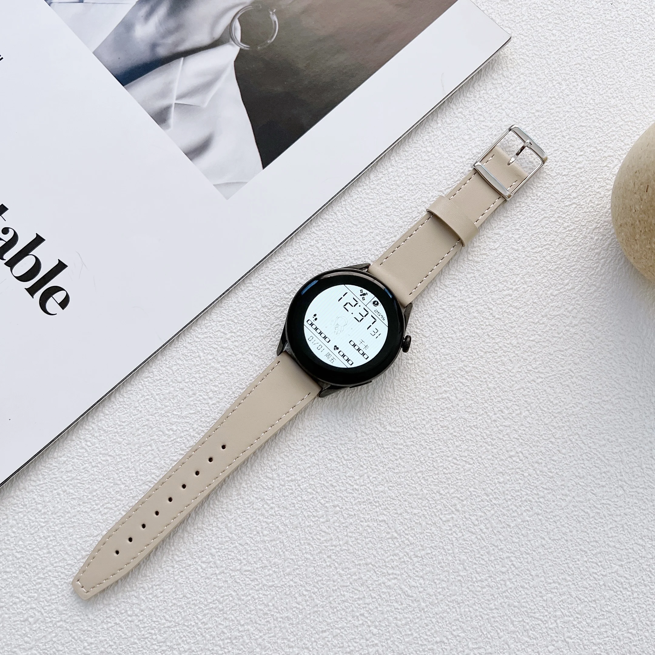 22mm Leather strap For Samsung Galaxy Watch 3/Huawei Watch 3/GT3 Soft sports Bracelet Wristband For Amazfit GTR/Stratos 3 band