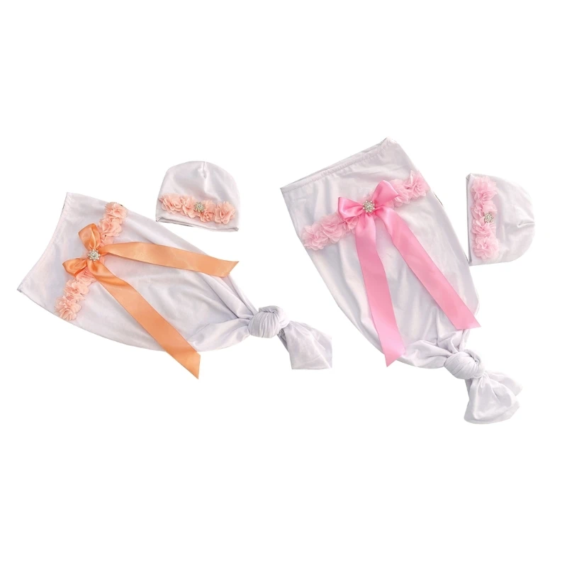 

Newborn Photo Outfit Baby Sleeping Bag Hat Infant Photoshoots Milestones Outfit