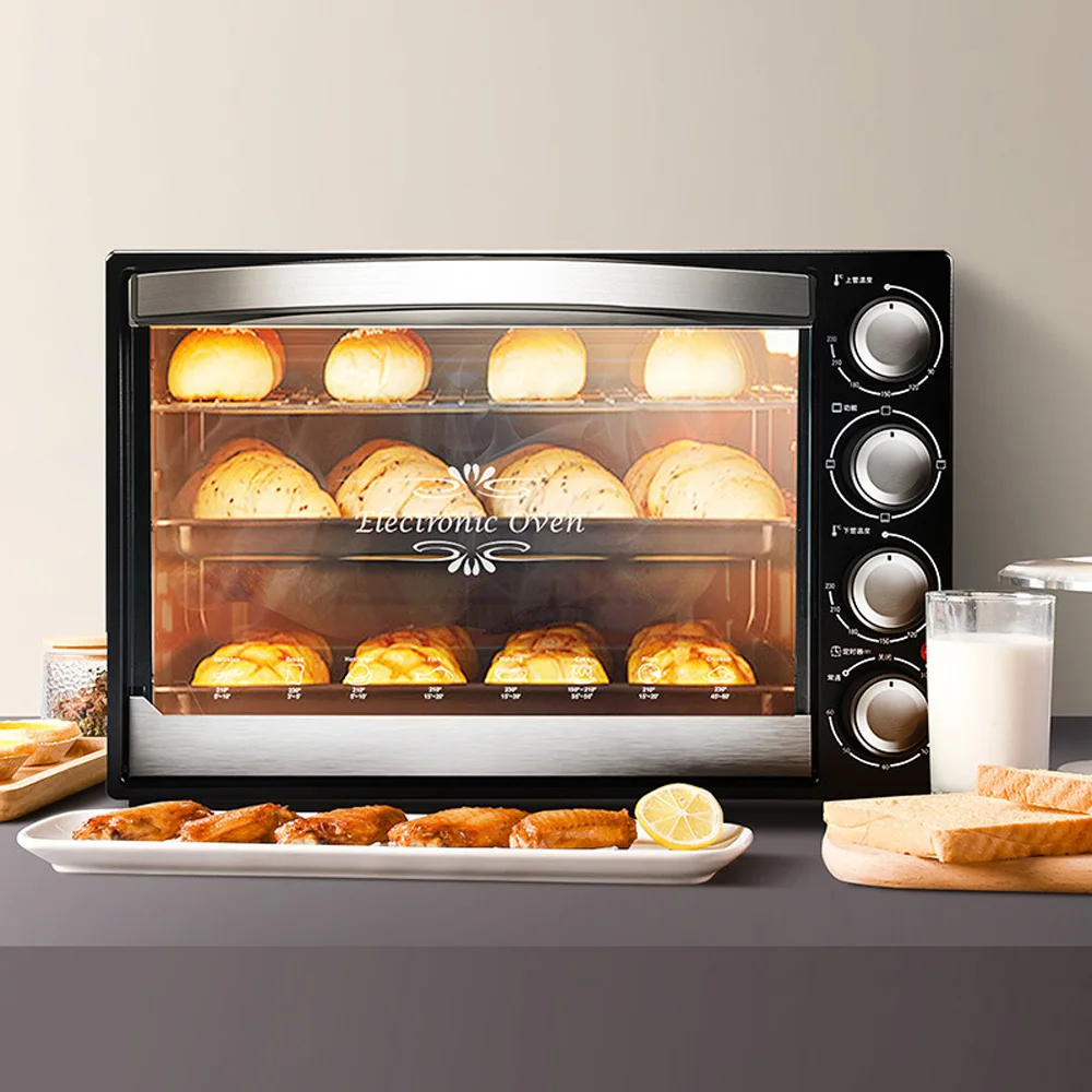 40L Electric Oven Large Capacity Cake Pizza Oven Household Baking Multi-functional Chicken