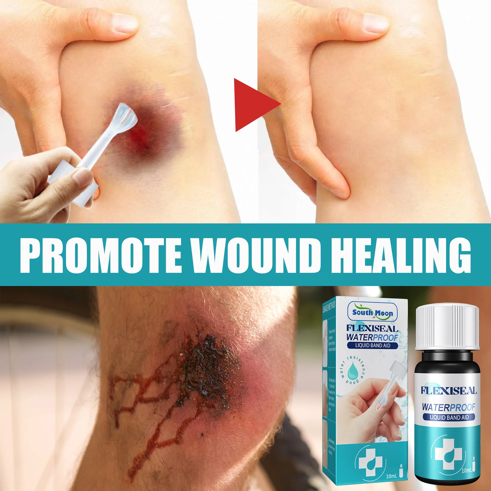 10ml Waterproof First Aid Liquid Bandage for Wounds Healing Gel Patch Hemostasis Plaster Personal Health Care
