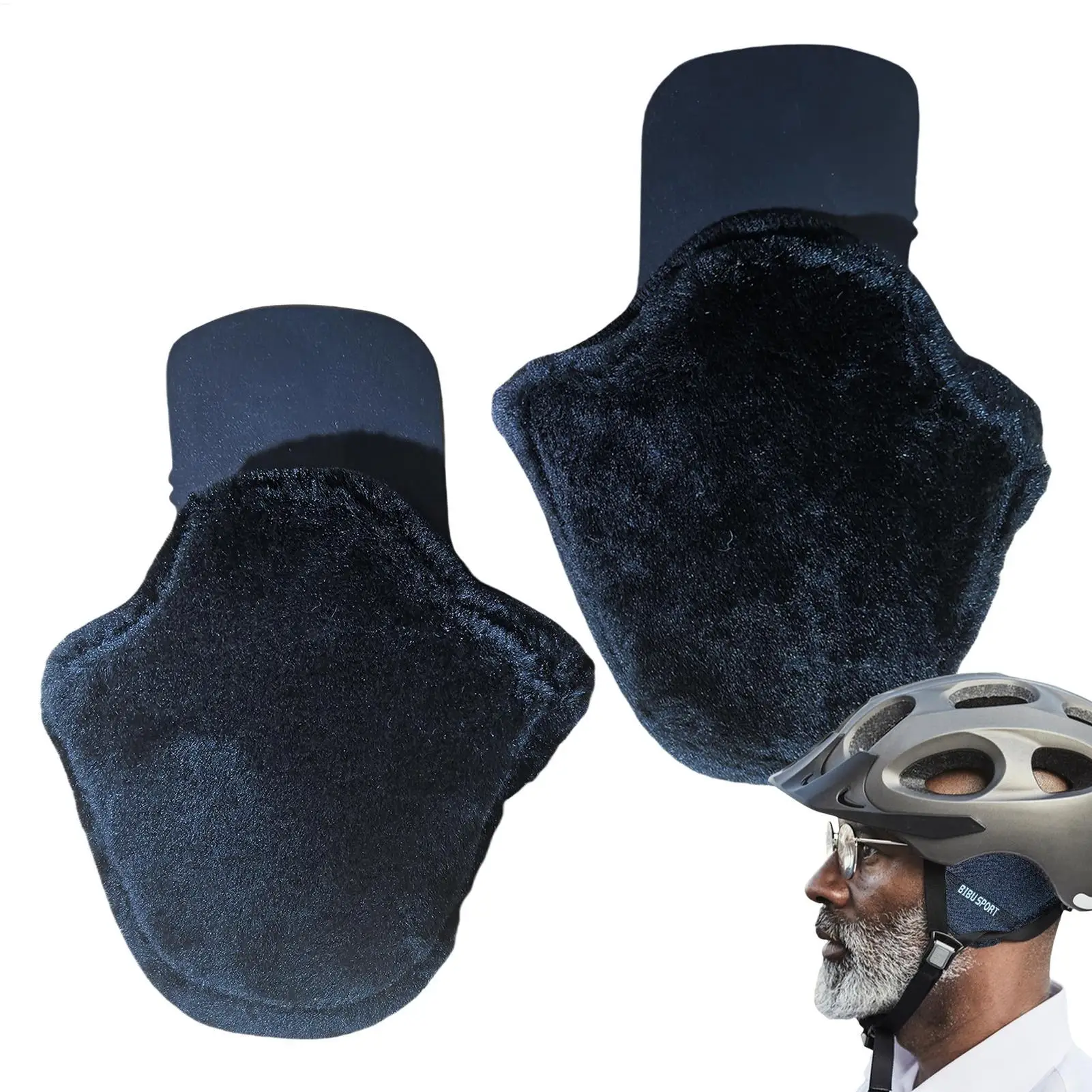 1 Pair Windproof Motorcycle Ear Pads Warm for Cycling Protective Covers for Biking Audible Riding Ear Warmers for HalfHelmets