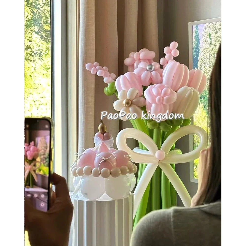 Magische Ballon Blume Material Tasche Geburtstag Party DIY Hochzeit Dekoration Ballon Brautstrauß Braut Zu Werden Liefert Foto Requisiten