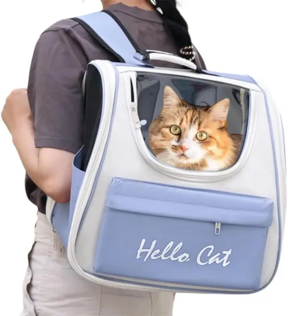 Cat Backpack, Pet Backpack Carrier for Small Dogs and Small to Medium Cats, Travel Pet Carrier with Soft Padded, Reinforc 6