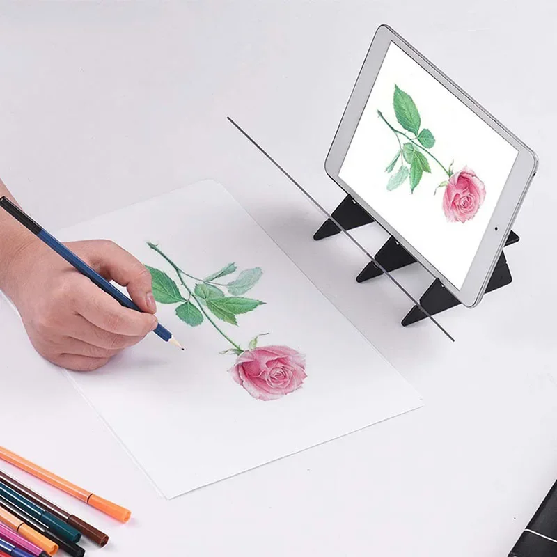 Kids Projection Drawing Copy Board Projector Painting Tracing Board Sketch Specular Reflection Dimming Bracket Montessori Toys 5