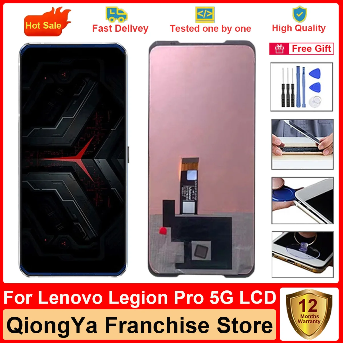 

6,65 "Новый протестированный Оригинальный дисплей легиона pro для Lenovo легиона Pro 5G L79031 с рамкой ЖК и сенсорным экраном дигитайзер в сборе