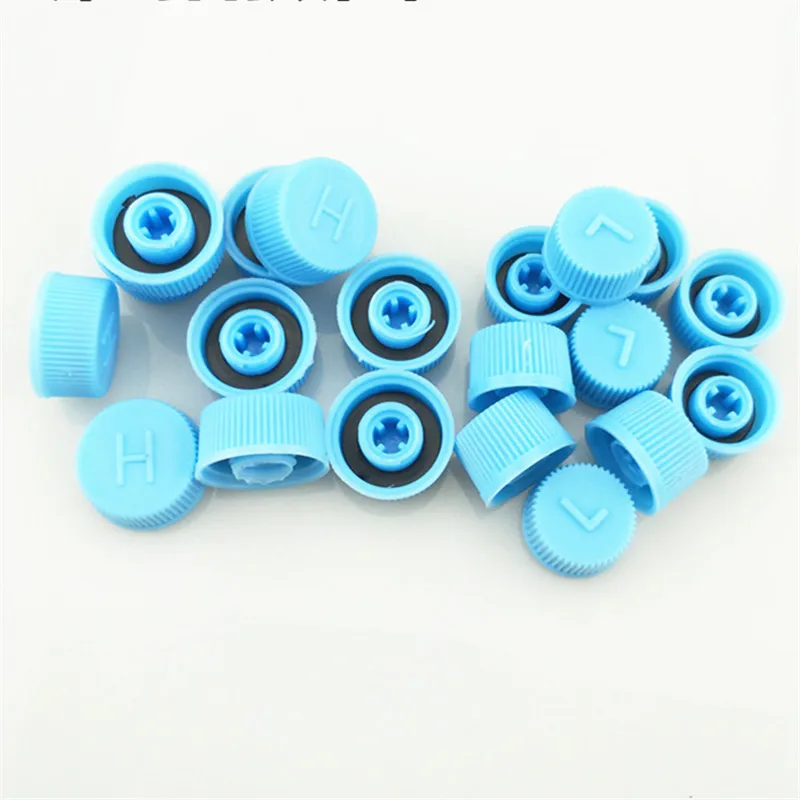 Air Conditioning Charging Port Caps 10 pairs R134a R12 Service Port Valve Dust Cap High / Low Side Air Conditioning Pipeline Replacement M9 M10