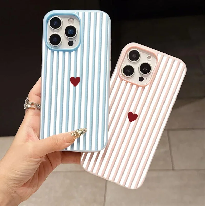 Colorful Vertical Stripes Candy Matte Soft Phone Case