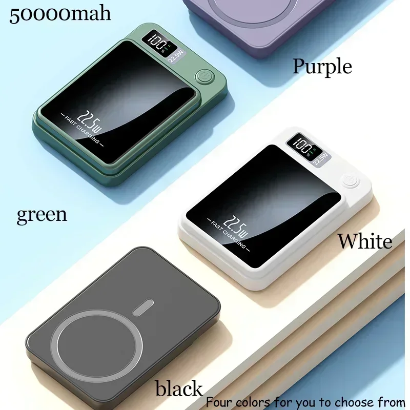 Magnetic Wireless Power Bank 100000mAh Super Fast Charge Portable External Batte