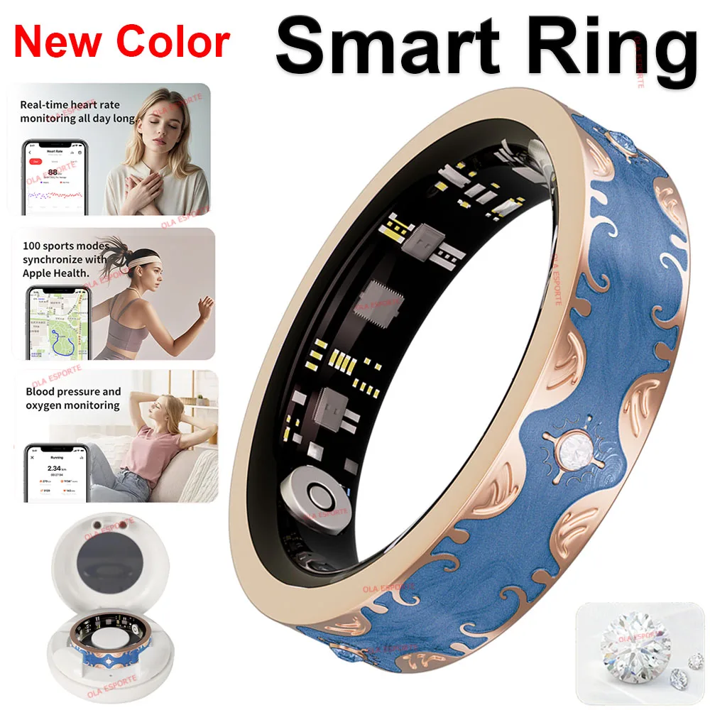 2026 Smart Ring Women's Health Management Blood Pressure Heart Rate Sleep Monitor IP68 Waterproof Multi-sport Mode Smartring Man_voghion.com