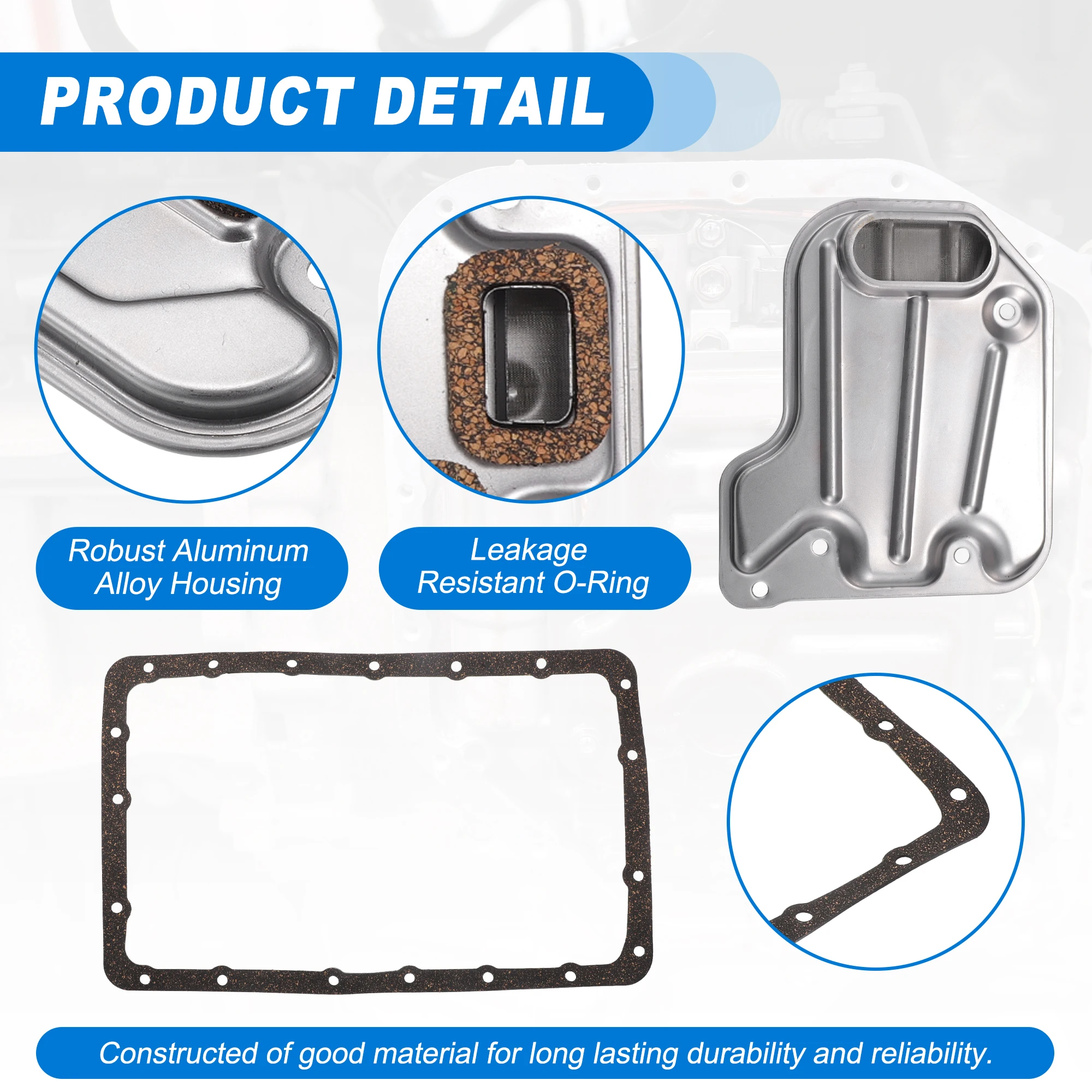 Automatic Transmission Filter CVT Oil Cooler Filter Oil Pan Gasket Kit Fit for Lexus LS430 2001-2003 No.3533030030 UXCELL