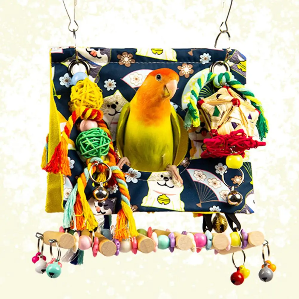 

Bird Toys Bird Foraging Toys Colorful Chew Climbing Toys Climbing Hanging Mat For Parakeets Finches Budgies Cockatiels