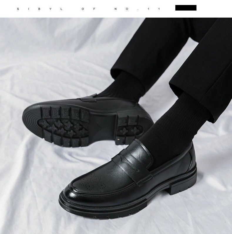 Men's Lightweight High Quality Leather Moccasins Comfortable Sole Texture