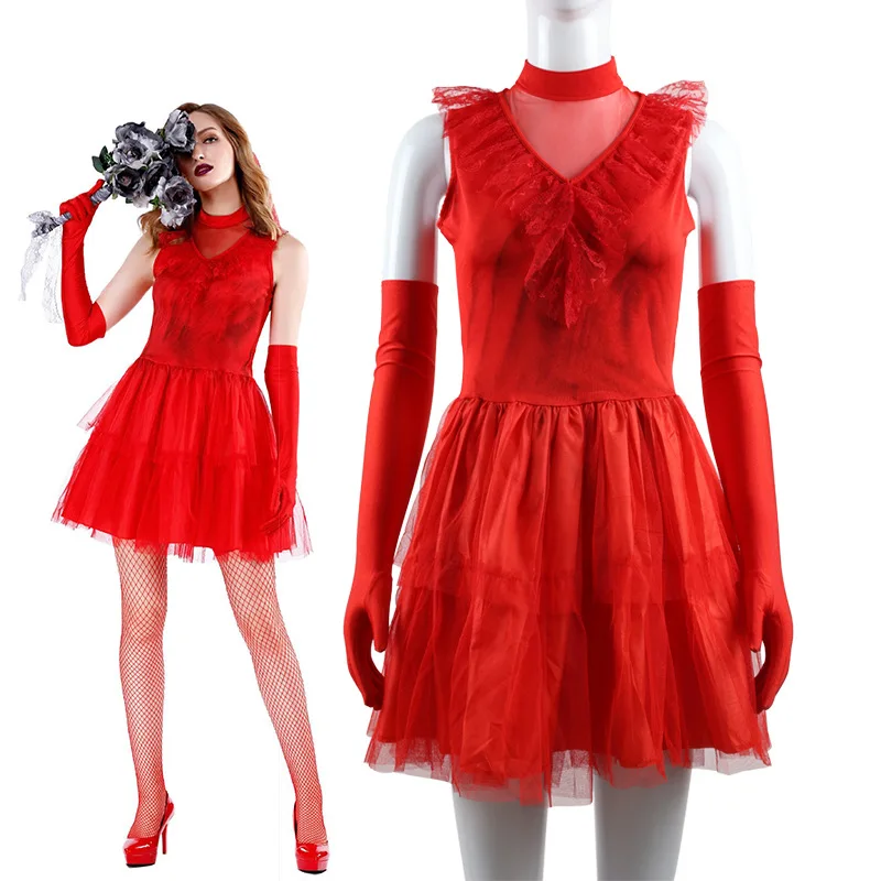 

Anime Red Ghost Bride Cosplay Costume Halloween Christmas Anime Cosplay Dresses