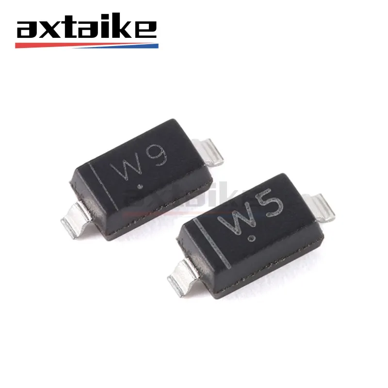 100 Pz Muslimate 3.9V W5 Muslimah 4.3V W6 Muslimb 4.7V W7 Muslimah 5.1V W8 Muslimah 5.6V W9 Sod-123 350Mw Smd Diodo Zener