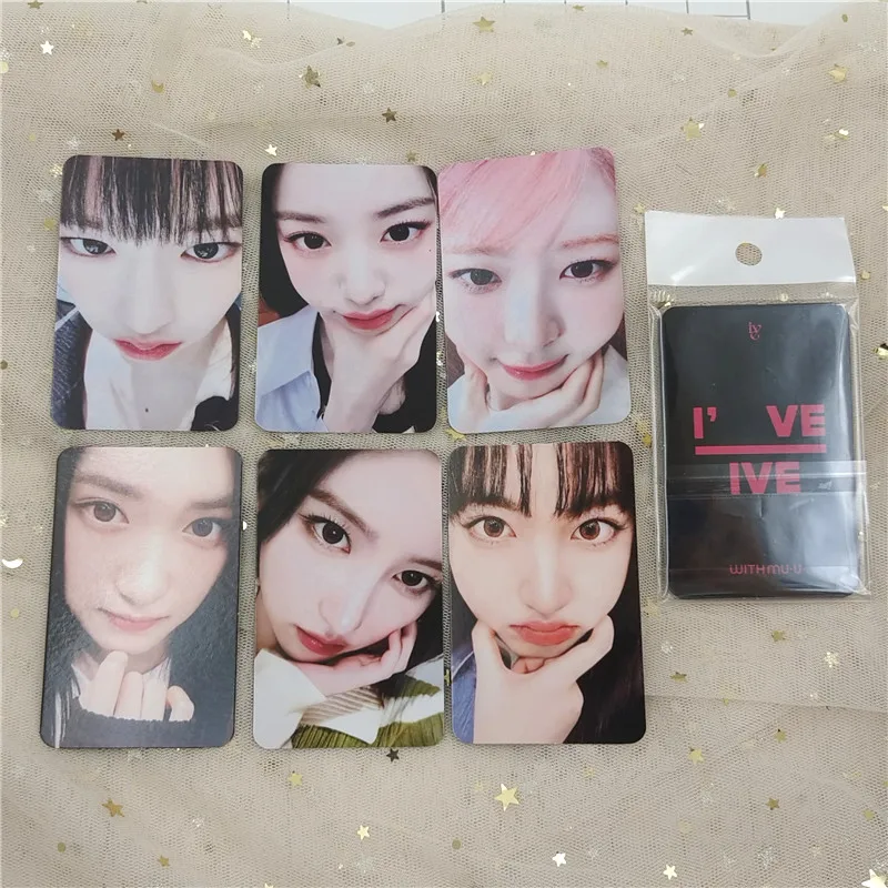 Kpop IVE New Album Photo Cards GAEUL YUJIN Photocards Album Photos Small Lomo Card For Fans Collection Photocards 6PCS/Set