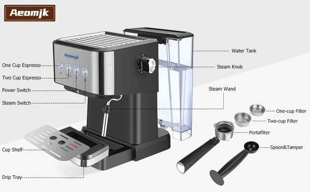 Fast Heating Espresso Machine With Milk Frother Wand - Temu