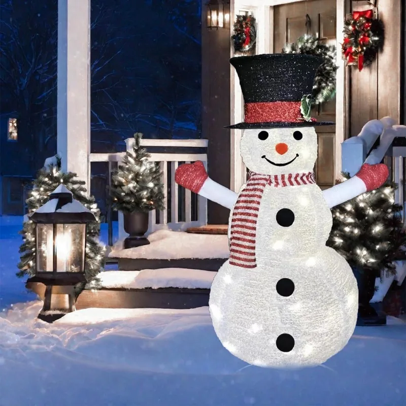 4 ft. Light-Up Snowman Collapsible Outdoor Christmas Decoration