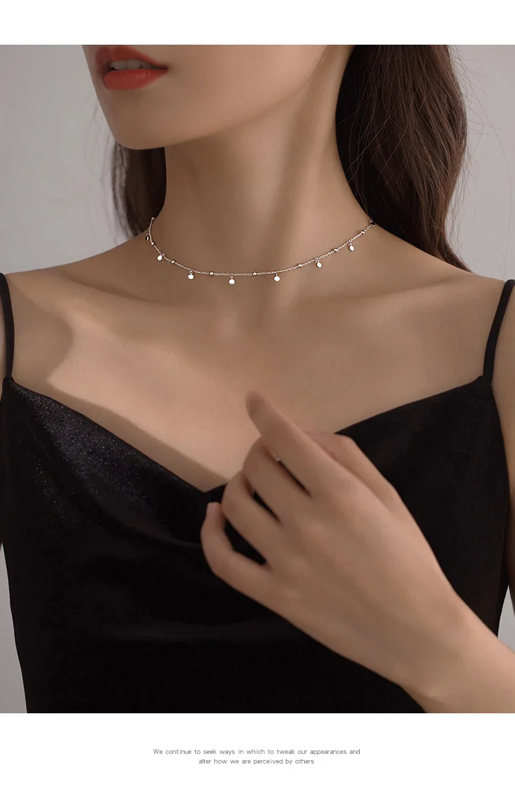 925 Sterling Silver Necklace Side View