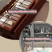 Solid Wood Bathroom Dresser Set - Floating Bathroom Dresser with Sink, Smart LED Anti-Fog Mirror Cabinet, Large Capacity Cabinet 2