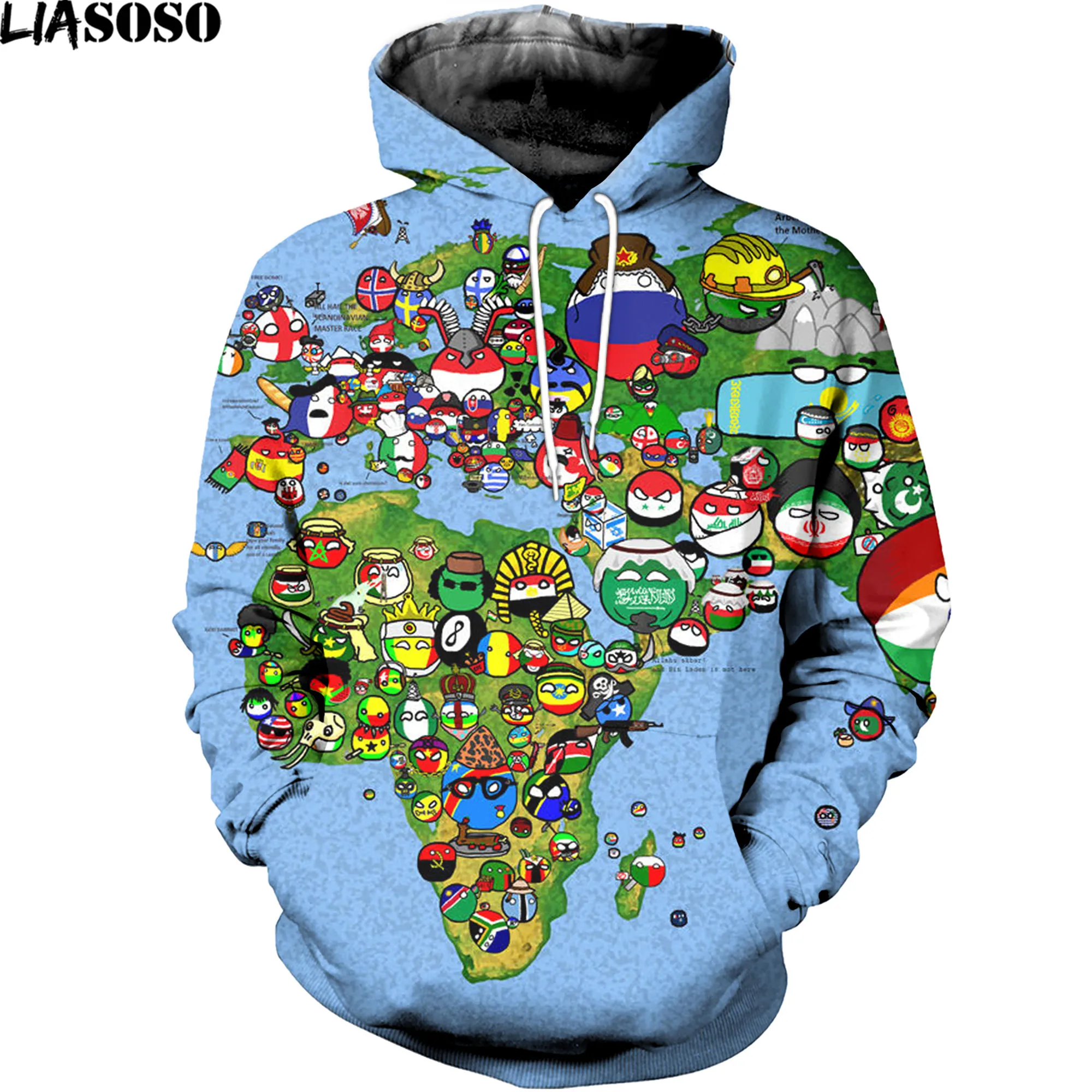 

Newest Countryball Polandballs 3D Printed Sweatshirts Daily French Germany USA Ussr Hooded Hoodies Mangas National Ball Pullover