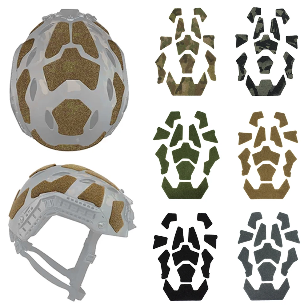 11Pcs/set Super High Cut Tactical FAST Helmet Magic Sticker Velcros Universal Tape Helmet Padding Stickers for Football Helmet