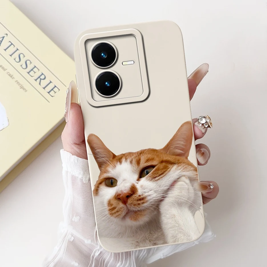 Stylish Painted Soft TPU Phone Case for Vivo Y22 Series - 6.55'' Bumper Cover