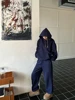 HOUZHOU Vintage Casual 2 Piece Sets Women Outfit Pant Sets Oversized Korean Style Tracksuit Autumn Basic Streetwear Harajuku 4