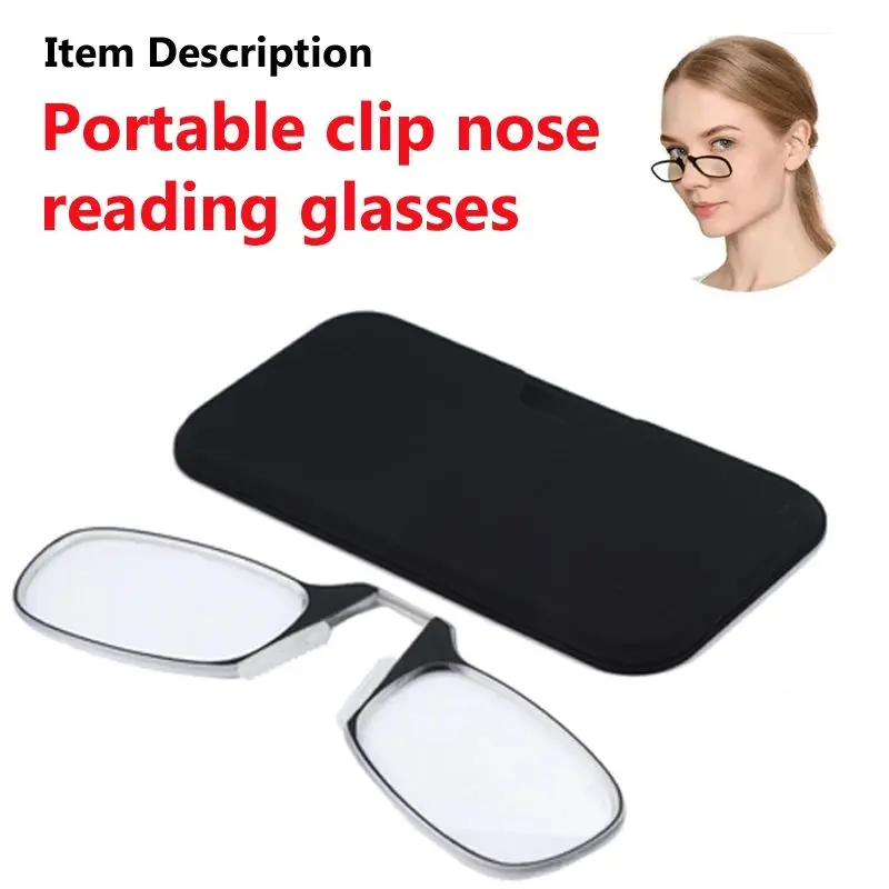 2026 Clip-On Mini-Lesebrille für Herren, optische Brille mit Etui, Damen-Korrekturbrille 1.0-3.0 – Detail 2