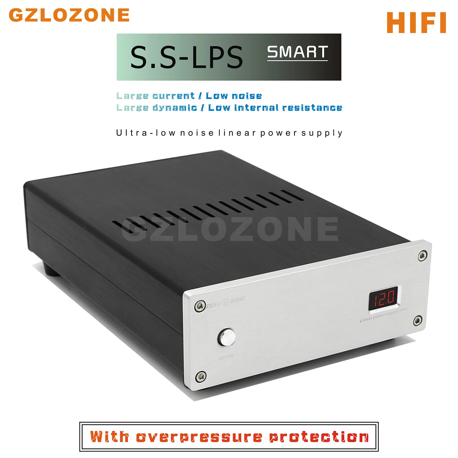 

Smart Ver HIFI S.S-LPS-1706A Ultra-low noise Linear power supply DC 5V/9V/12V/15V/18V/19V With overpressure protection