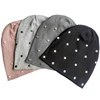 Geebro Star Ribbed Cotton knitted skullies Beanie For Women Casual Soft Design Solid Heart Bonnets hat Slouchy  Ladies Hat 1