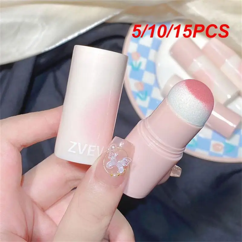 

5/10/15PCS Blush Cream Sponge Brush Head Boxed Blush Stick Beauty And Health Monochrome Blush Delicate Skin 1.2g Sponge Blush