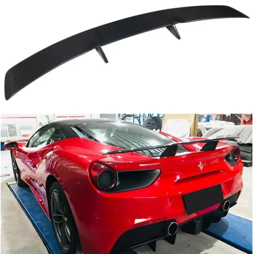 

REAL CARBON FIBER REAR WING TRUNK LIP TAIL SPOILER FOR Ferrari 488 GTB 2015-2021