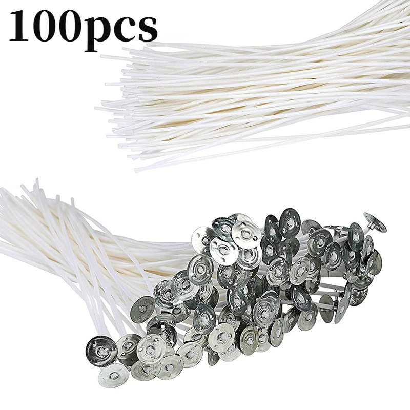 100 PCS/set Candle Wick Cotton Smokeless Wick Candle Making Supplies Accessories Soy Wax Making Waxing Supplies