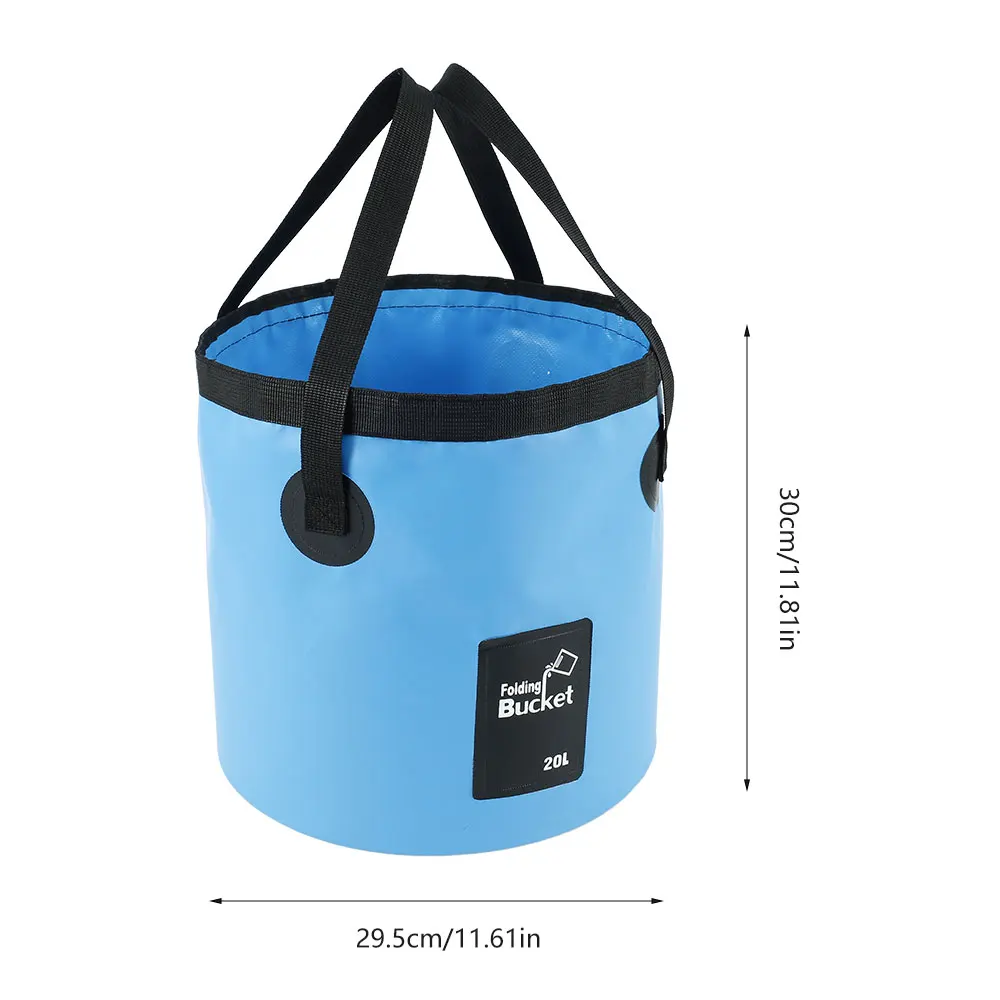 Cubo plegable portátil para exteriores, contenedor de agua, lavamanos para peces, bolsas impermeables de 20l