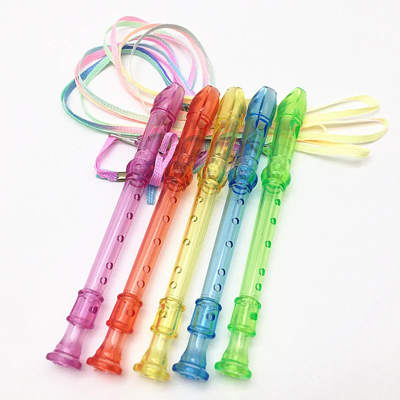 

6 Holes Plastic Recorder Long Flute Woodwind Instrument Colorful Kids Gift Flute For Clarinet Beginner Flute Woodwind
