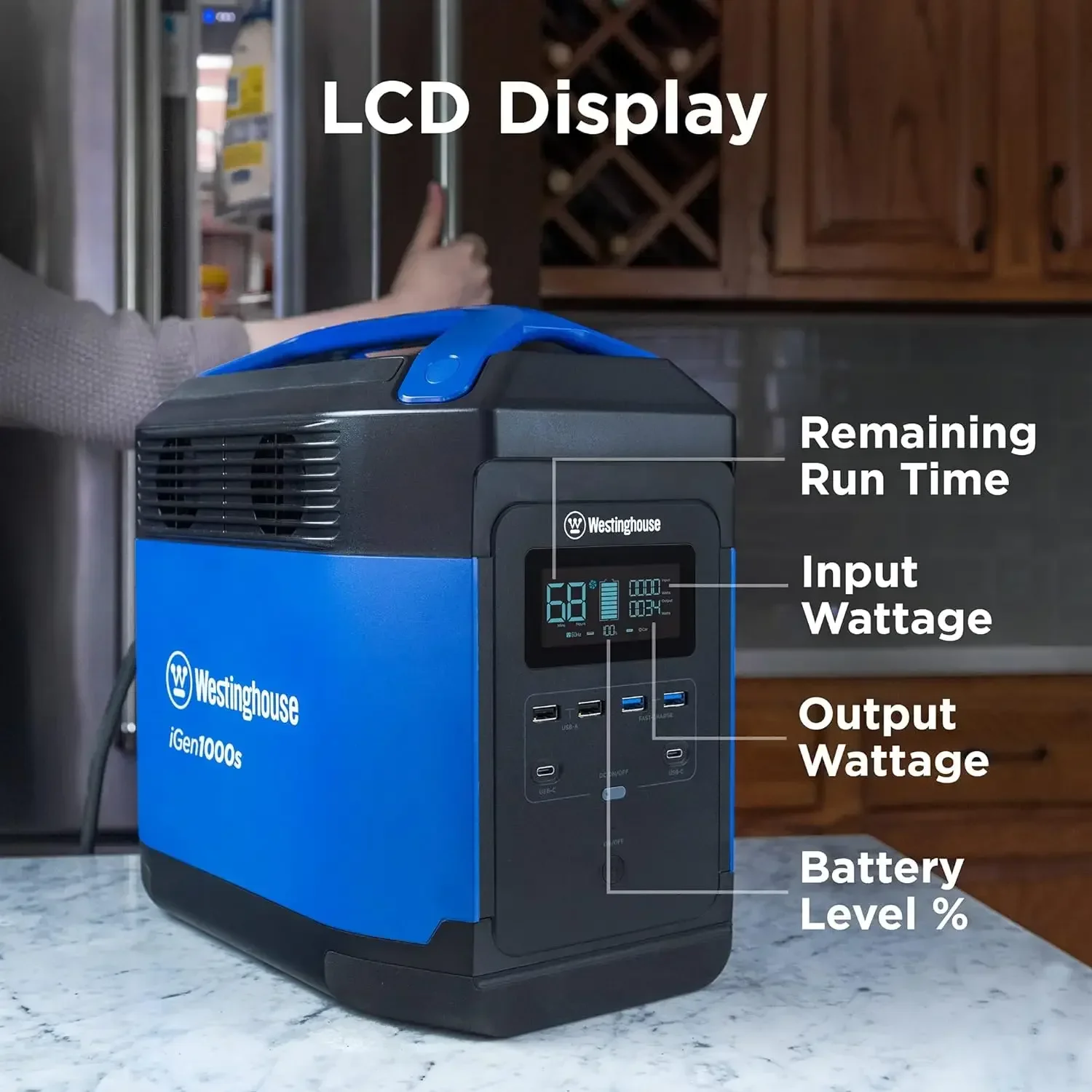 1008Wh 3000 Peak Watt Quick Charge Portable Power Station and Solar Generator Pure Sine Wave AC Outlet Backup Lithium Battery 4