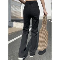 Woman Korean High Waist Streetwear Straight Leg Jeans Girls Y2k Clothes Pants Female Fashion Black Baggy Harajuku Denim Trousers - Image 6