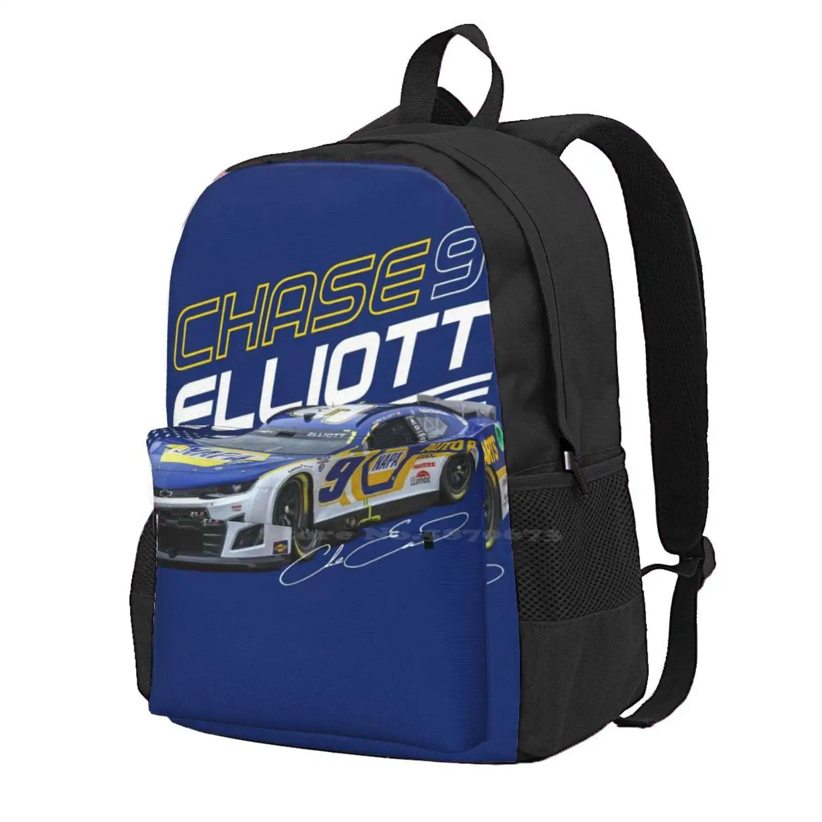 

2022 школьные сумки Чейз эллиott, дорожный рюкзак для ноутбука, Чейз Эллиот Хендрик, Мотоспорт, Chevy Cup Nextgen 9