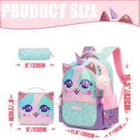 Kids Backpacks for Girls School Bag with Lunch Box School Backpack for Girls Set Cute Bookbag for Kindergarten 2