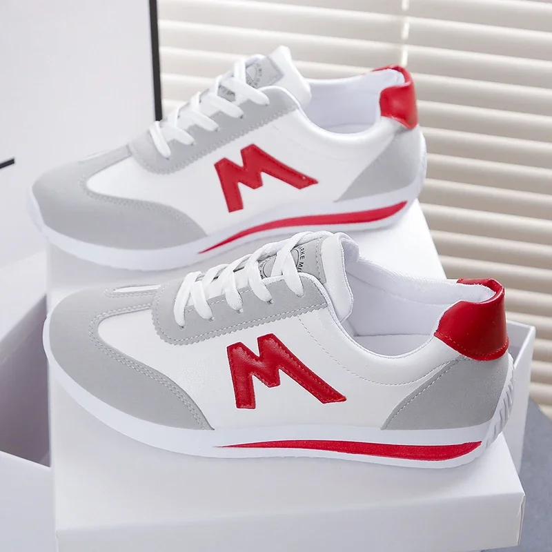 Women Designer Sneakers Round Head Deep Mouth Light Sneakers Versatile Breathable Cross Lace Casual Zapatos De Mujer