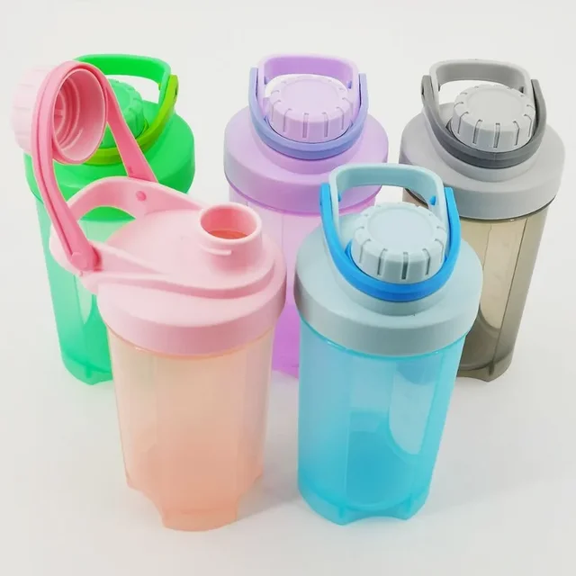 500ML Water Bottle For Drink Plastic Leak Proof Sports Bottles Protein Shaker Water Bottle Drinkware BPA FREE 2