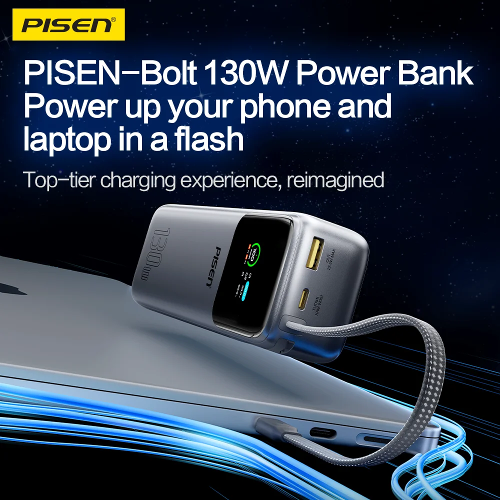 PISEN Power Bank 130W Fast Charging