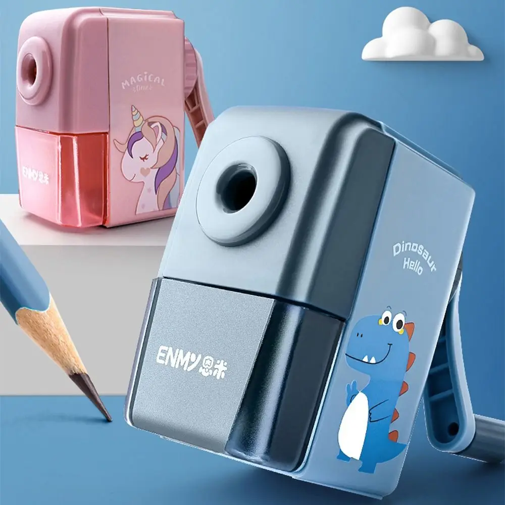 

Hand Crank Cute Dinosaur/Astronaut Mechanical Pencil Sharpener Automatically Enters Lead Cartoon Stationery Office School