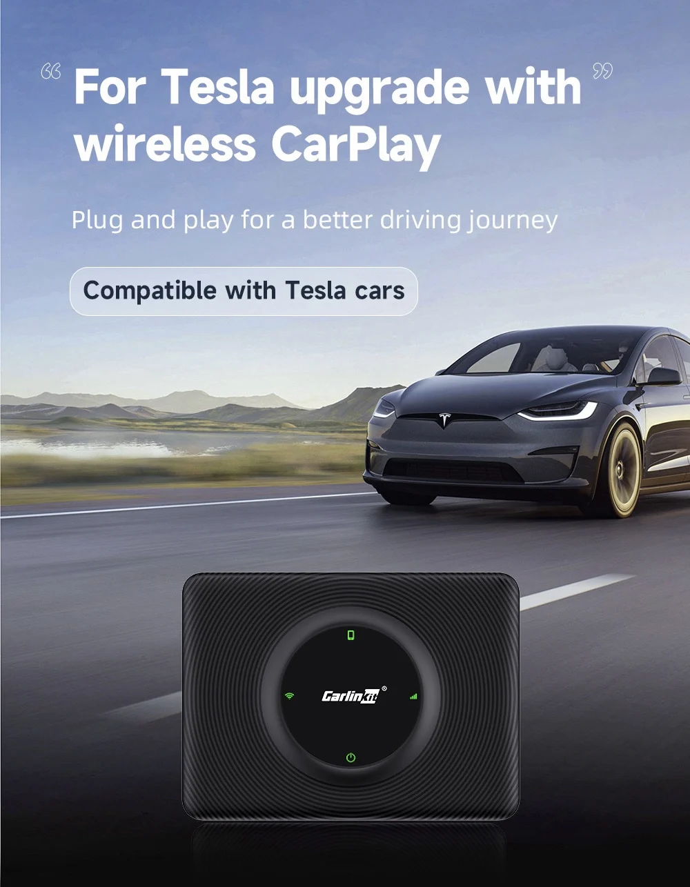 

Подходит для tesla Model3Y, оригинальное обновление автомобиля 4G, беспроводная коробка carplay для обновления экрана автомобиля Tesla
